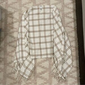 J. Crew Fleece Plaid Shawl